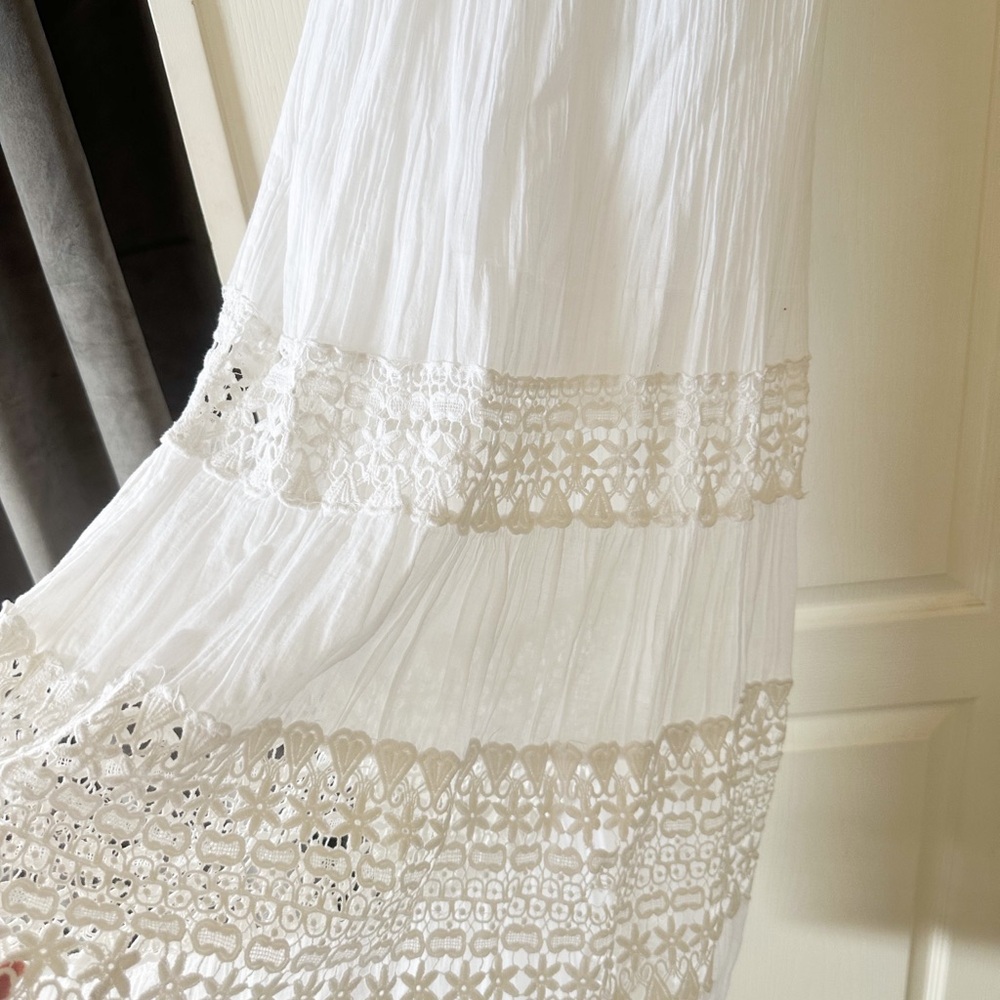 Solitaire Swim white lace maxi beach sun dress NWT medium - Picture 3 of 7